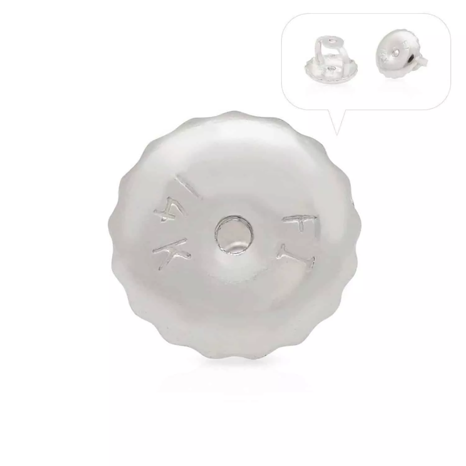 1 Replacement Screw-On Screw-Off Earnuts Earring Backing 14K White Gold