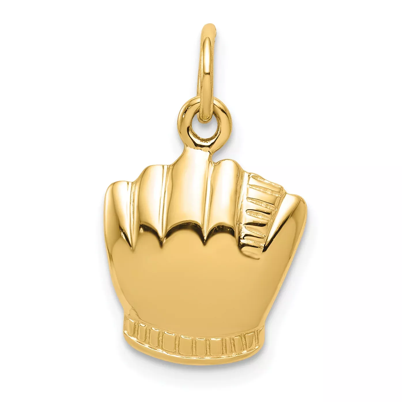 10K Gold Baseball Charm in Polished FinishSolid and Elegant Design