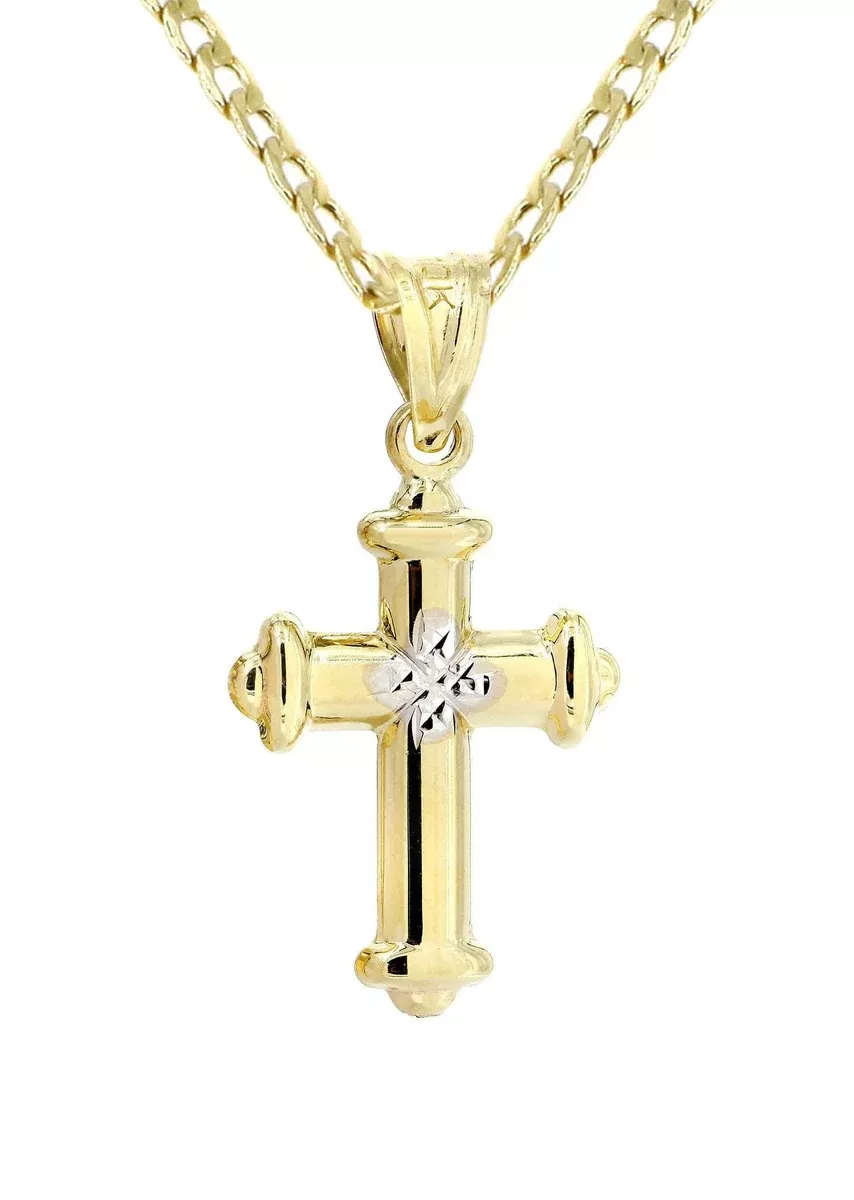 10K Gold CrossNecklace For Men | 5.2 Grams