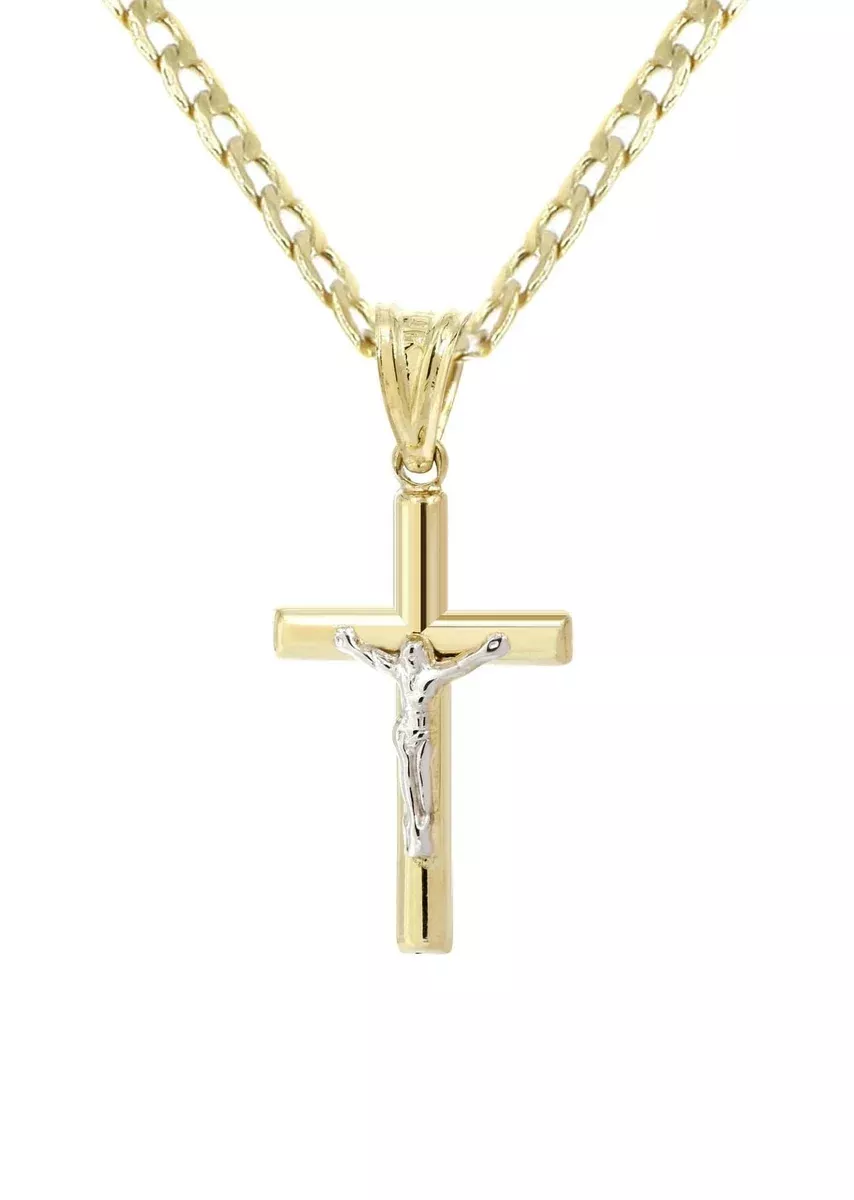 10K Gold Crucifix / CrossNecklace For Men | 5 Grams
