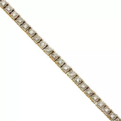 10k Gold Diamond Tennis Chain 3.6 mm 3 Cwt.