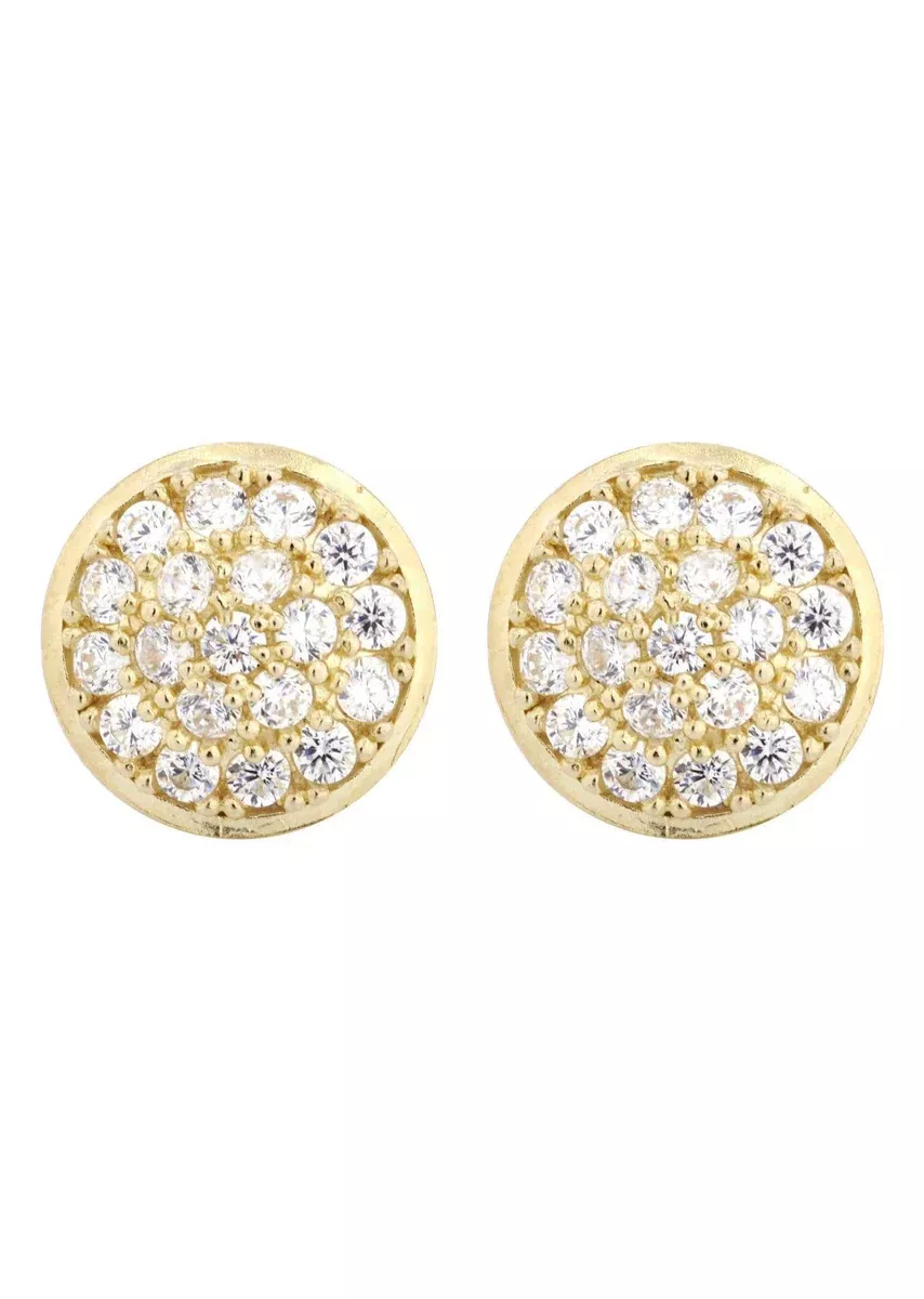 10K Gold Earrings For Men | Appx 1/2 Inches Wide
