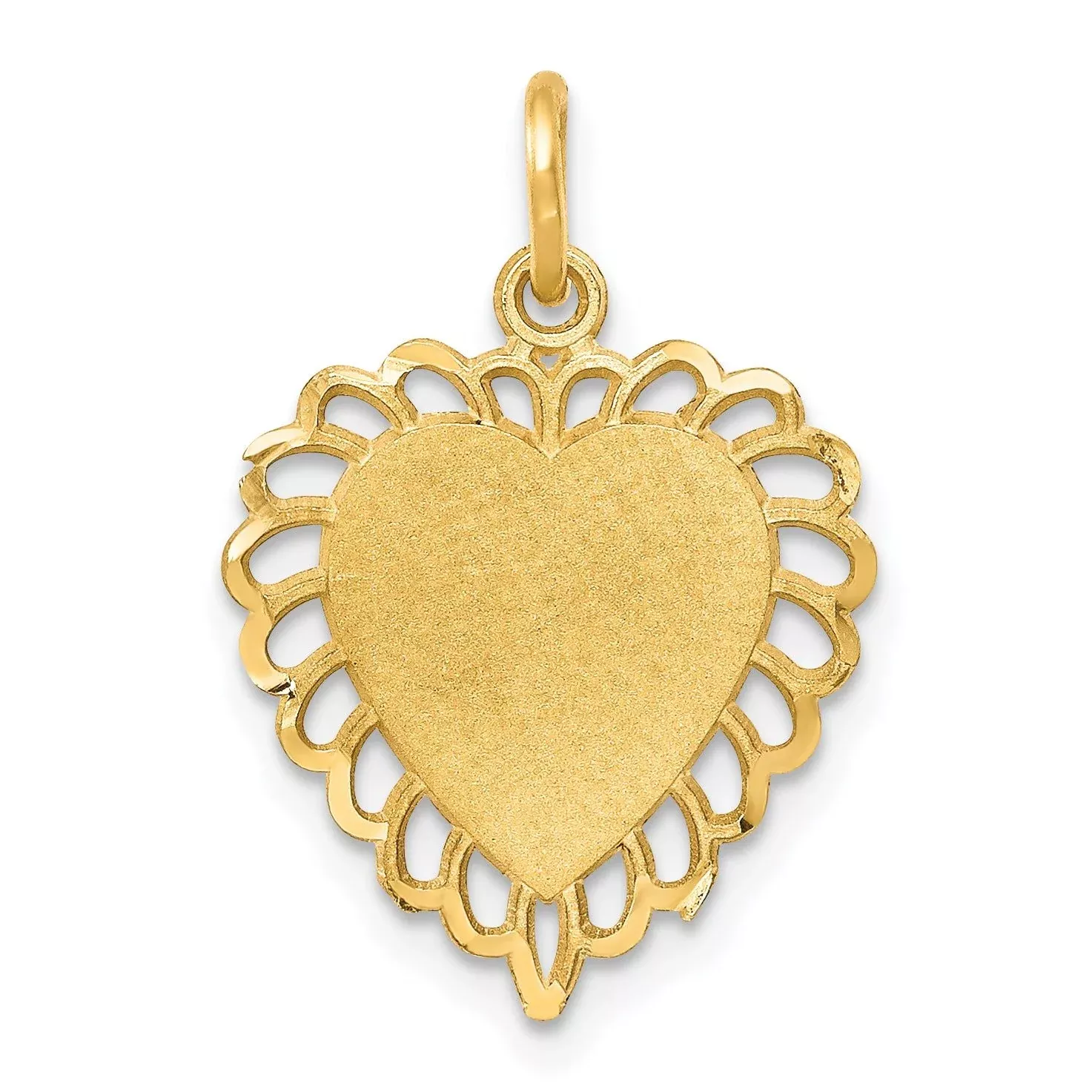 10K Solid Gold Polished Heart Charm PendantElegant & Timeless Design
