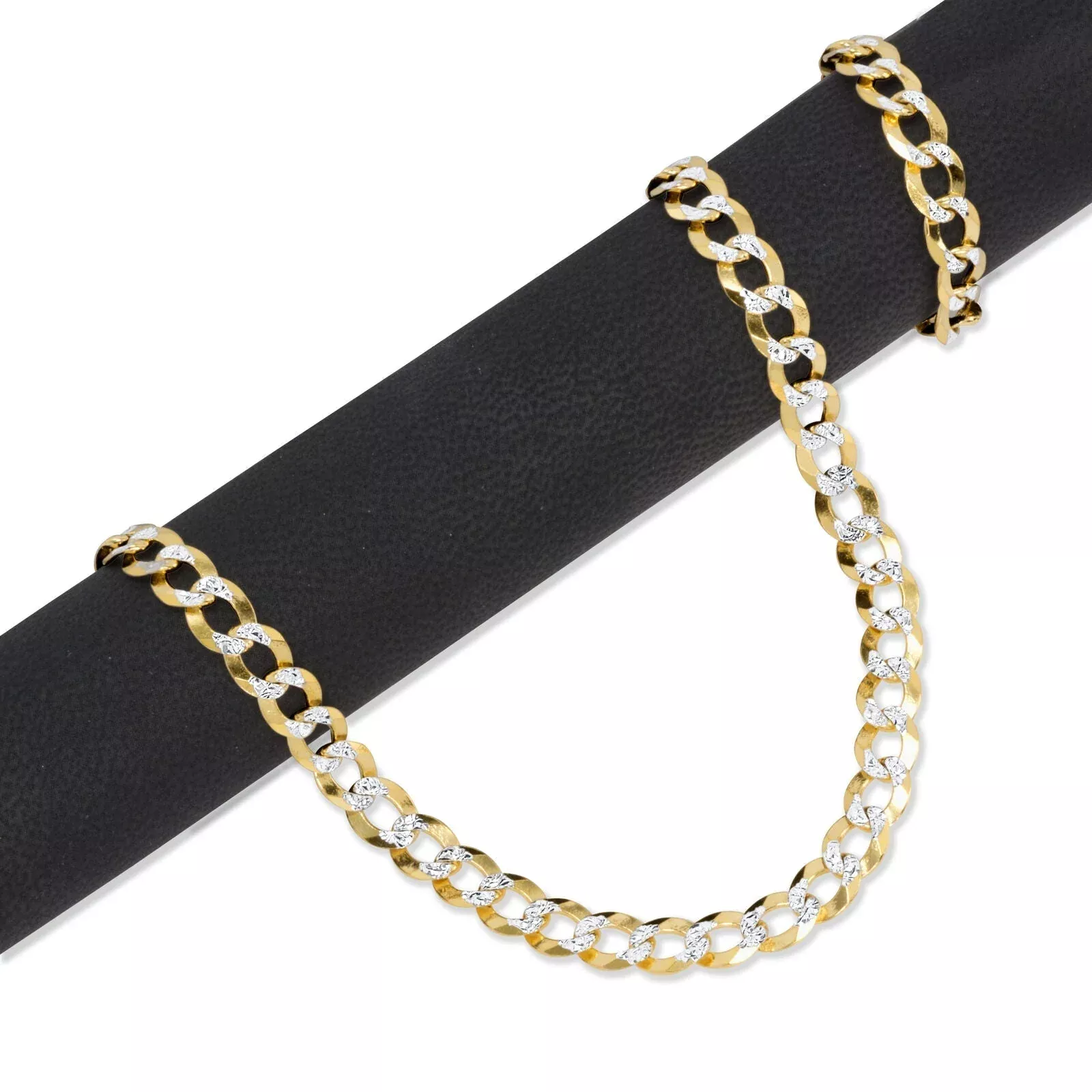 10K Solid Yellow Gold Cuban Curb Chain 12mm Diamond Cut Necklace 28'' Inches