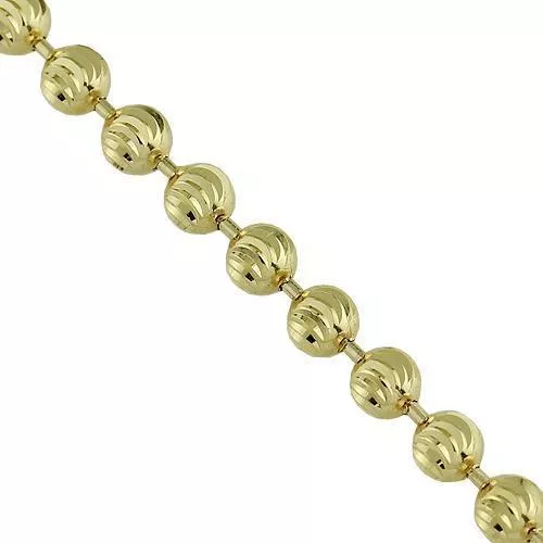 10k Yellow Gold Ball Bead Chain 4 mm
