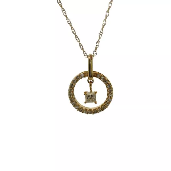 10K Yellow Gold Diamond Pendant