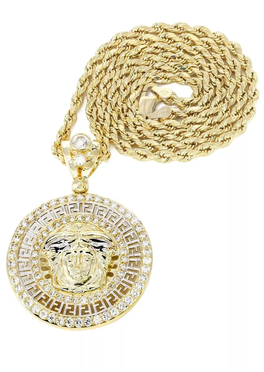 10K Yellow Gold Medusa Style Necklace | Appx. 15.7 Grams