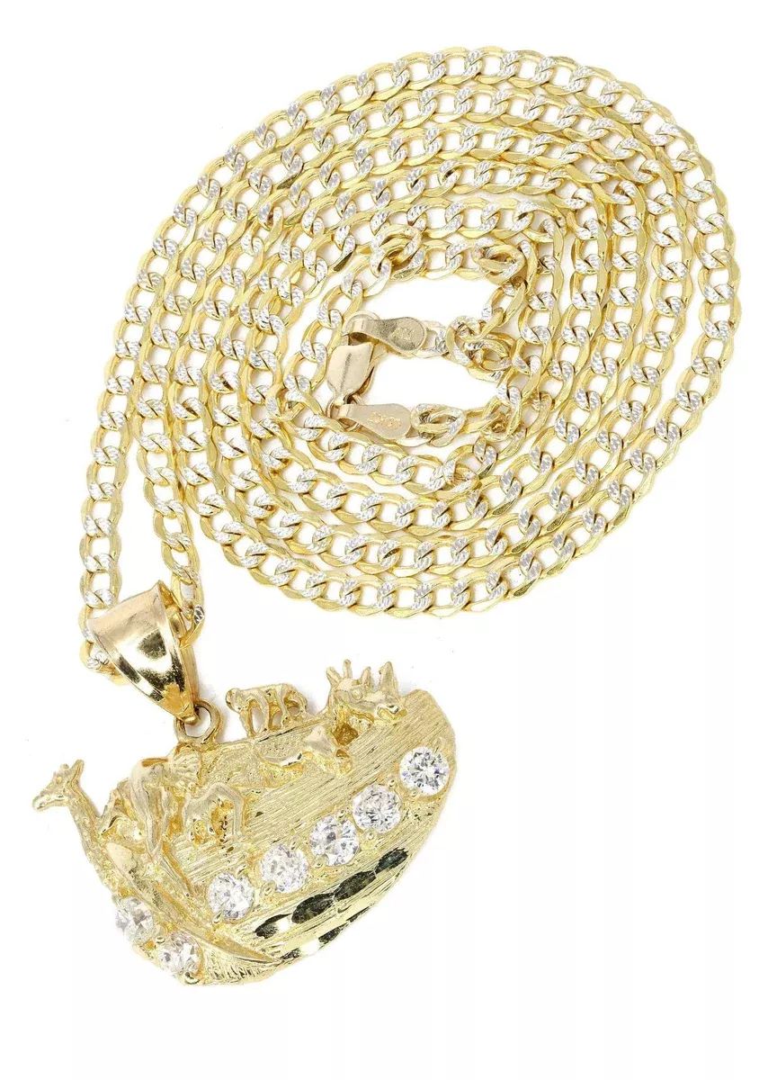 10K Yellow Gold Pave Rain Deer Necklace | Appx. 10.9 Grams