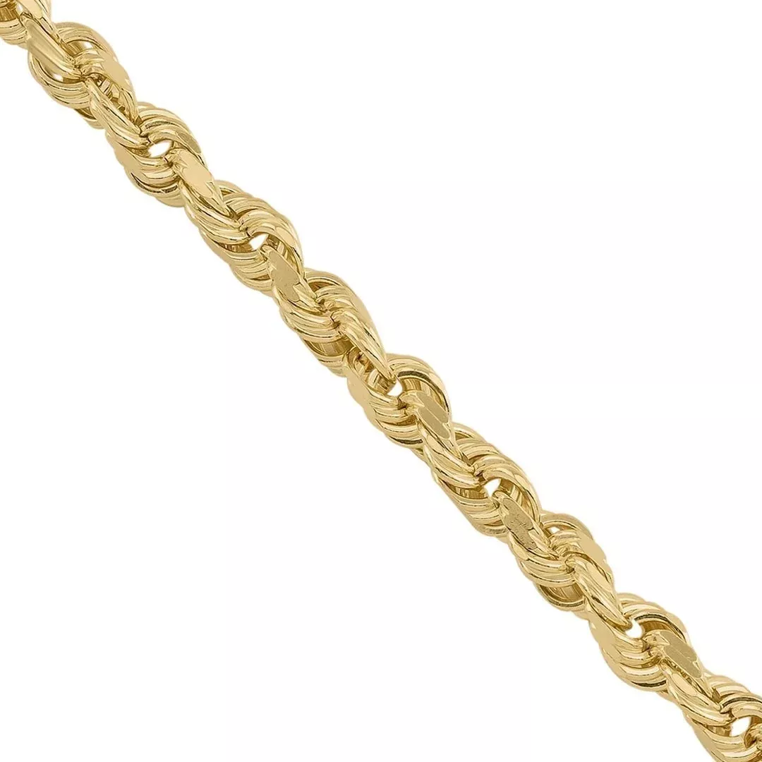 10k Yellow Gold Rope Chain 3.5 mm