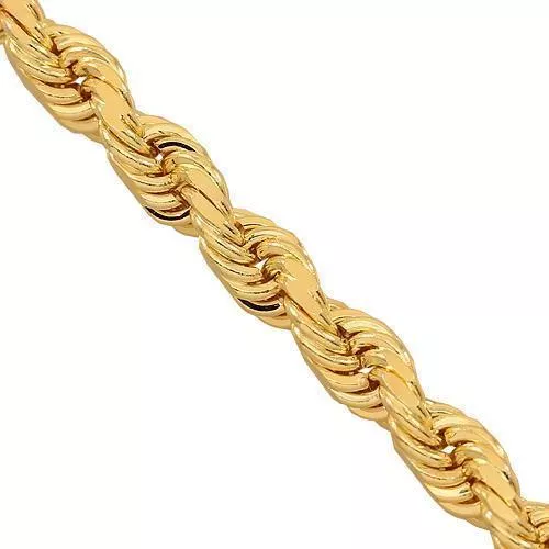 10k Yellow Gold Solid Rope Chain 4 mm
