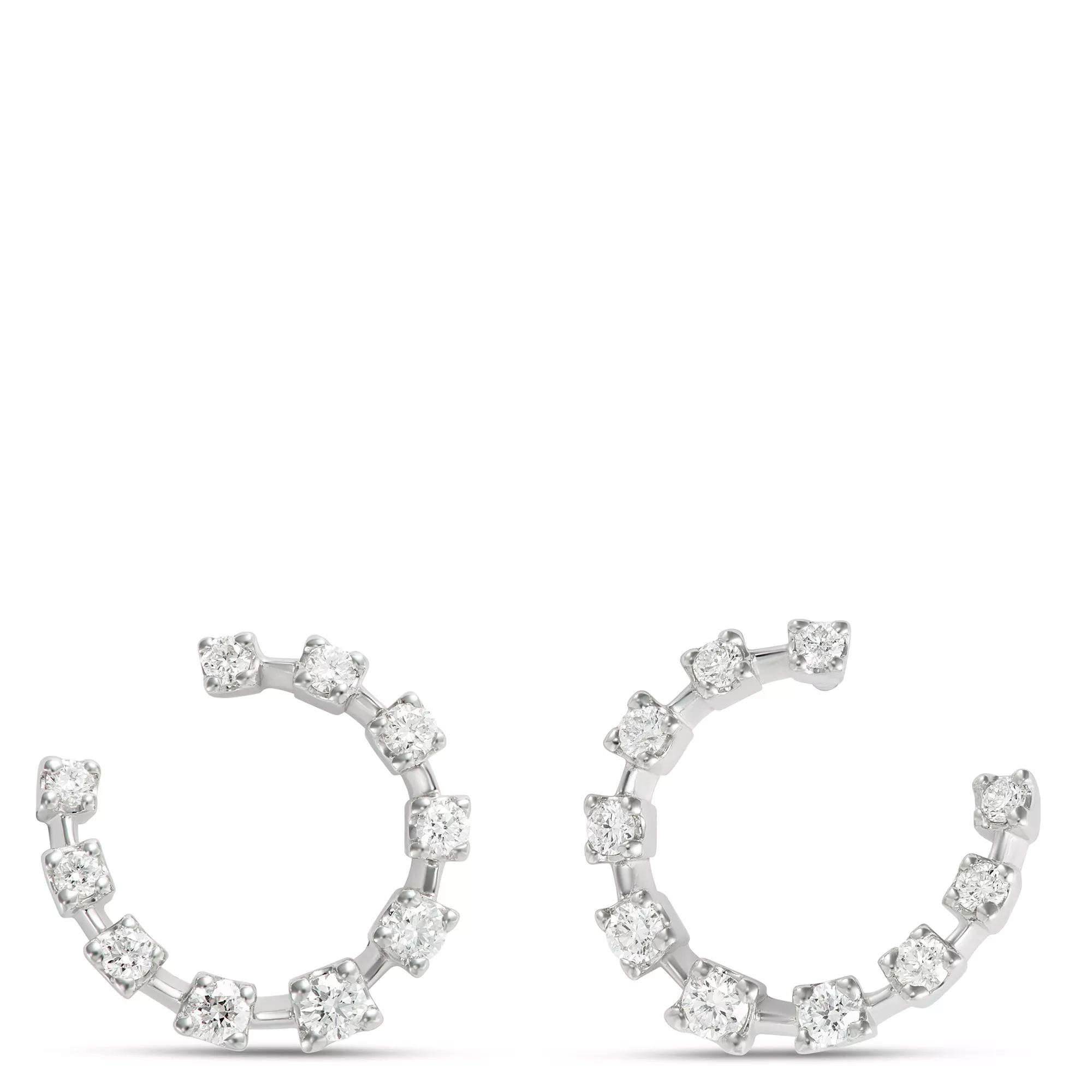 11MM Round Diamond Front to Back Earrings
