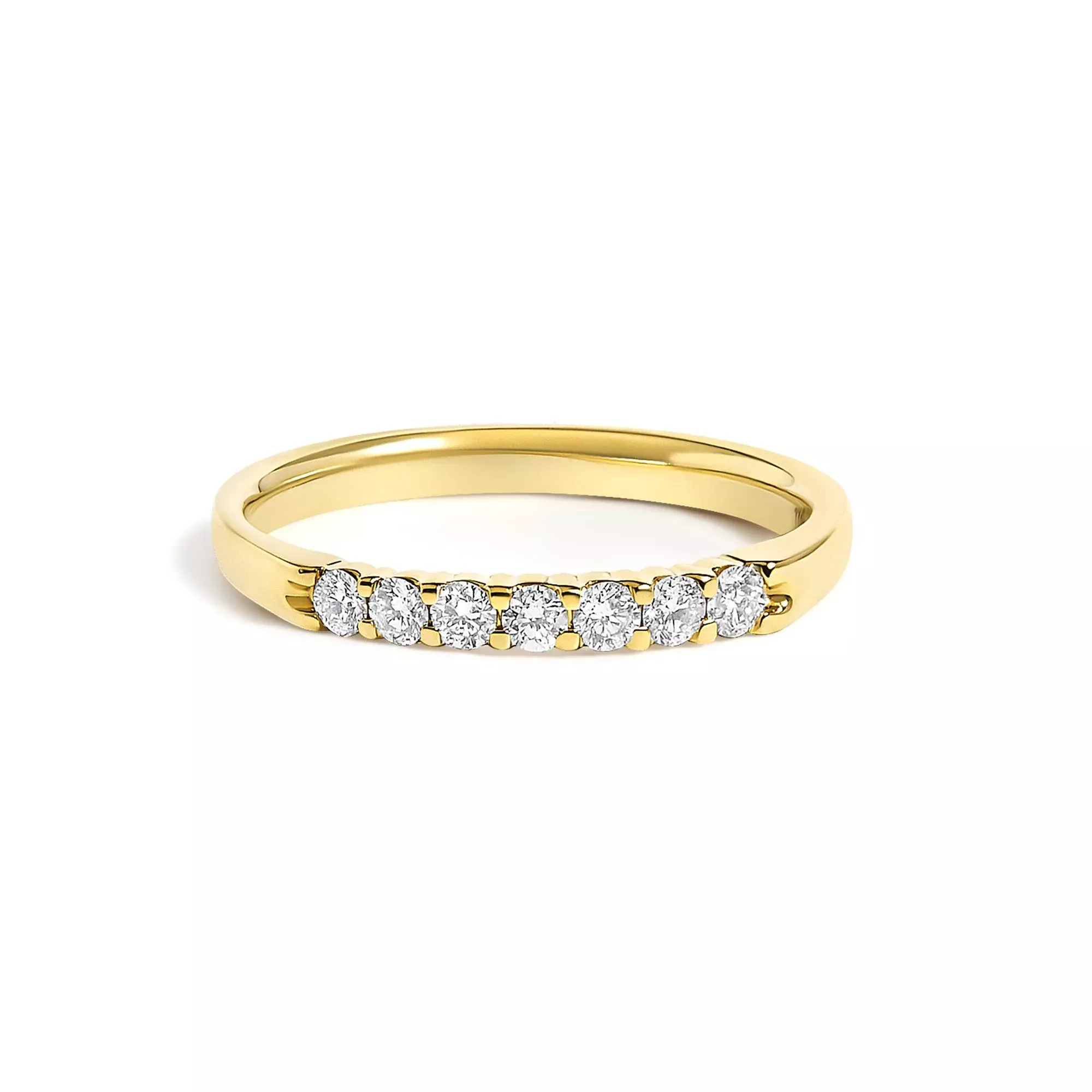 14K Gold 1/4 Cttw Diamond 7 Stone Band Ring