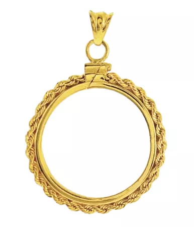 14k Gold 1 Oz American EagleScrew Top Rope Bezel