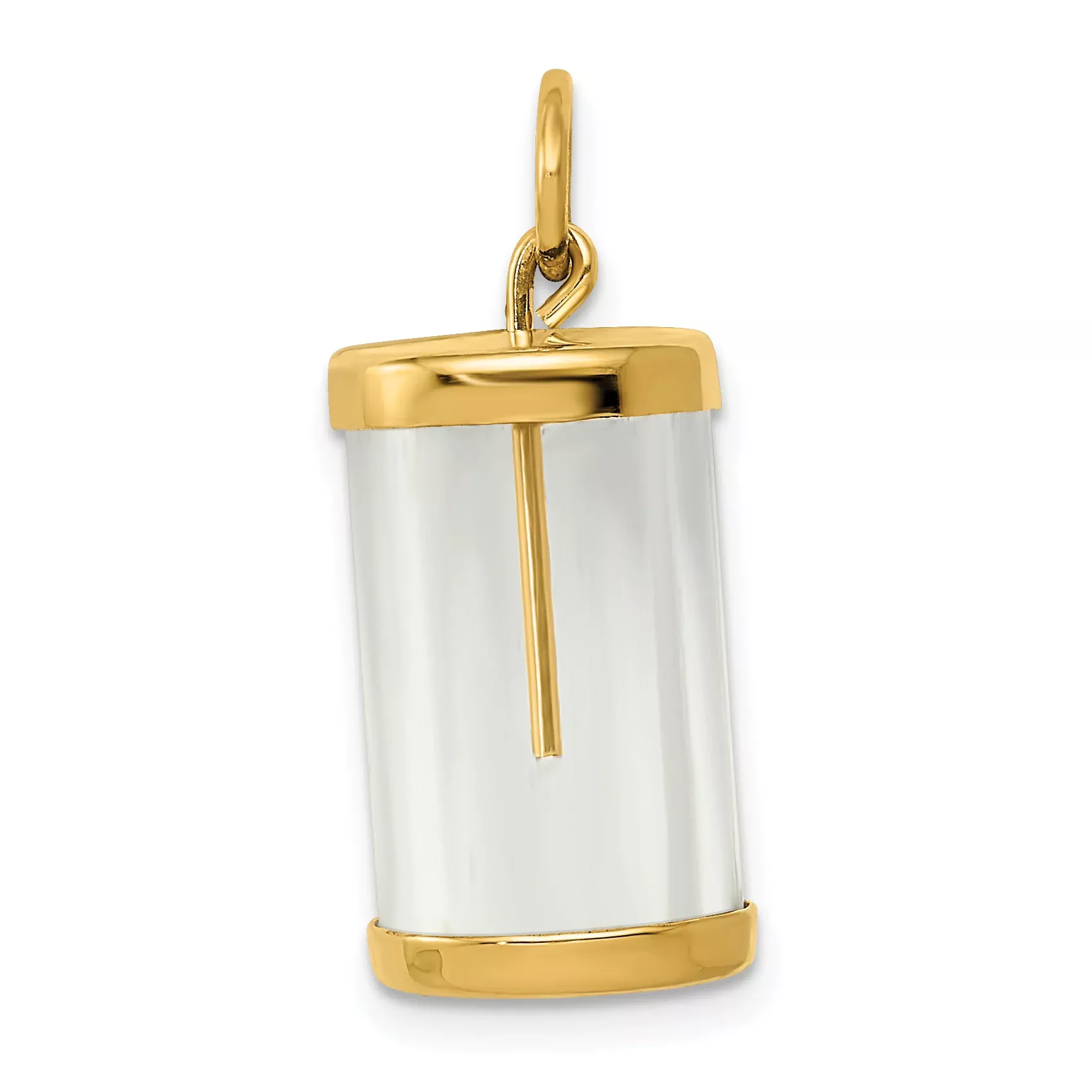 14K Gold Fillable Capsule Charm with 3D Design and Opening Feature