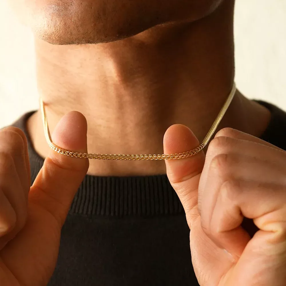 14k Gold Vermeil Franco Chain