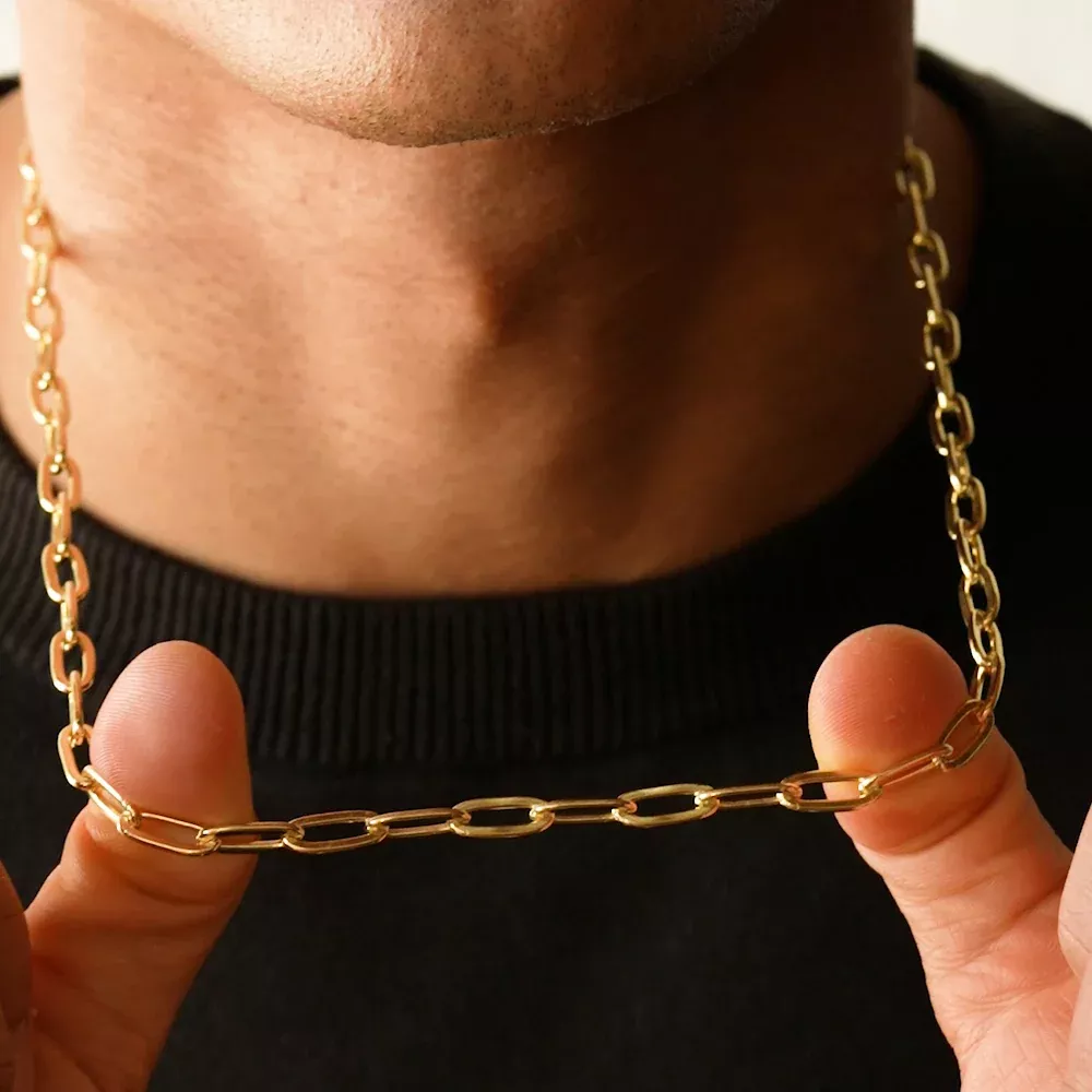 14k Gold Vermeil Paperclip Chain