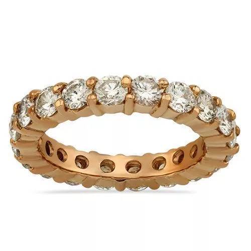 14k Rose Gold Diamond Eternity Band 5.50 Ctw