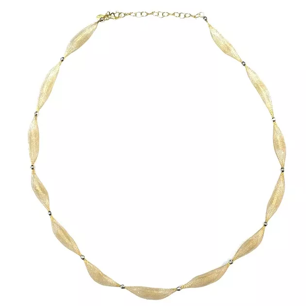 14K Two-Tone Gold Estate Splendori Mesh Necklace