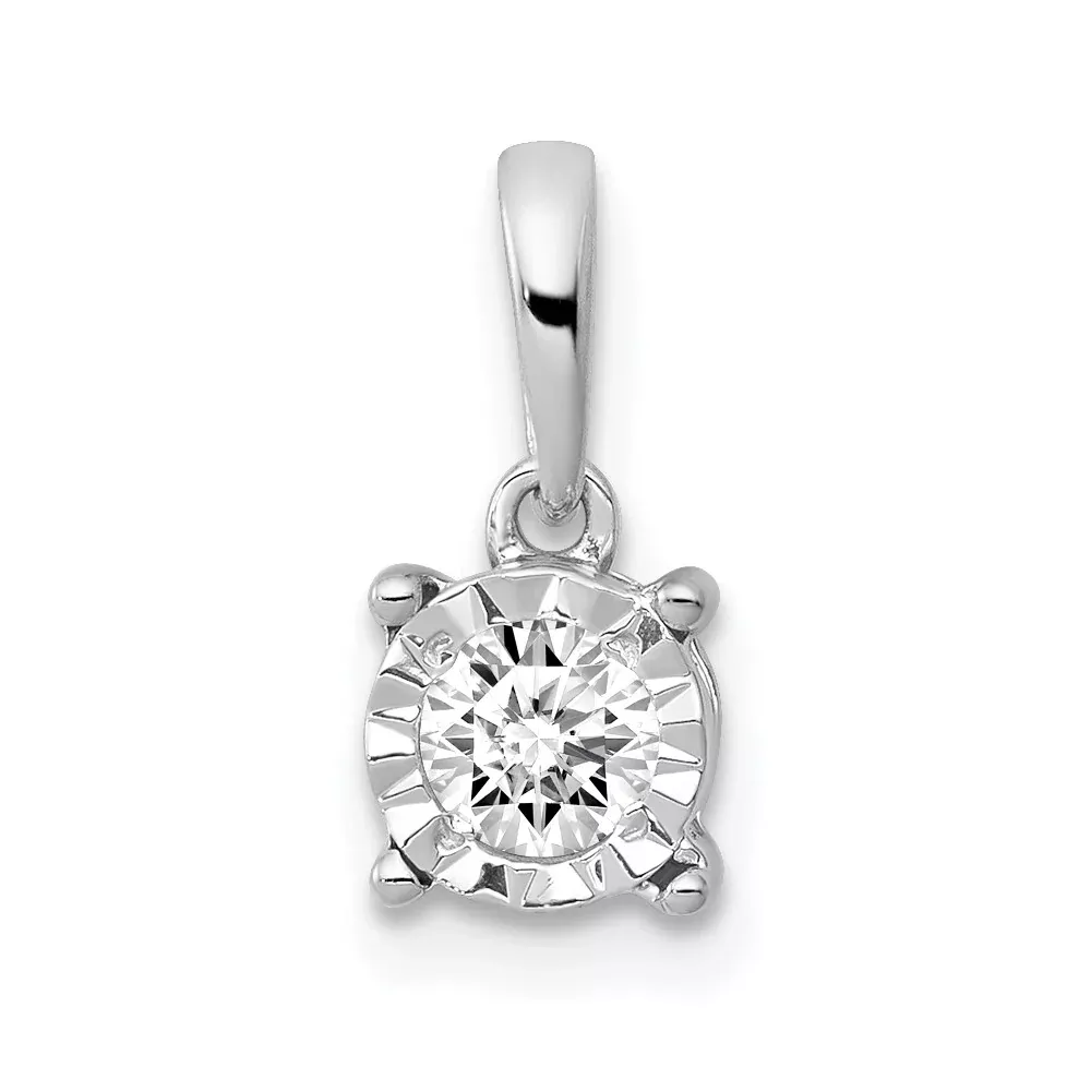 14k White Gold 1 /5ct. Real Diamond Pendant