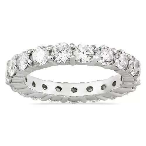 14k White Gold Diamond Eternity Band 3.88 Ctw