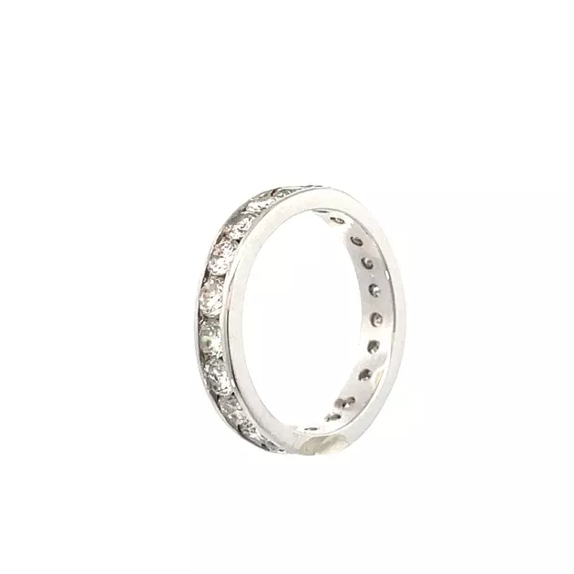 14K White Gold Diamond Eternity Band