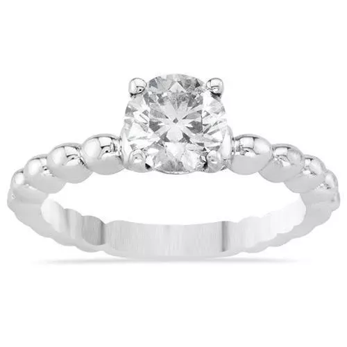 14k White Gold Engagement Ring 1.13 Ctw