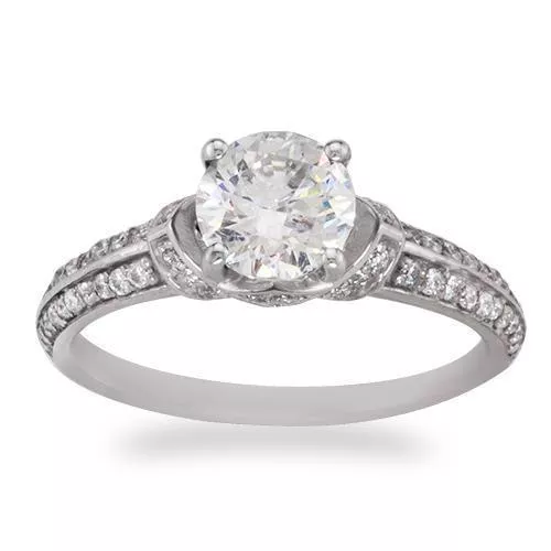 14k White Gold Engagement Ring 1.33 Ctw