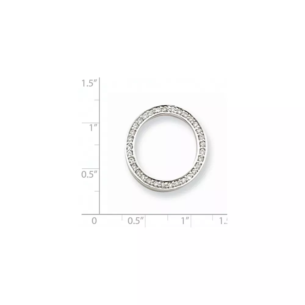 14k White Gold Real Diamond Pendant