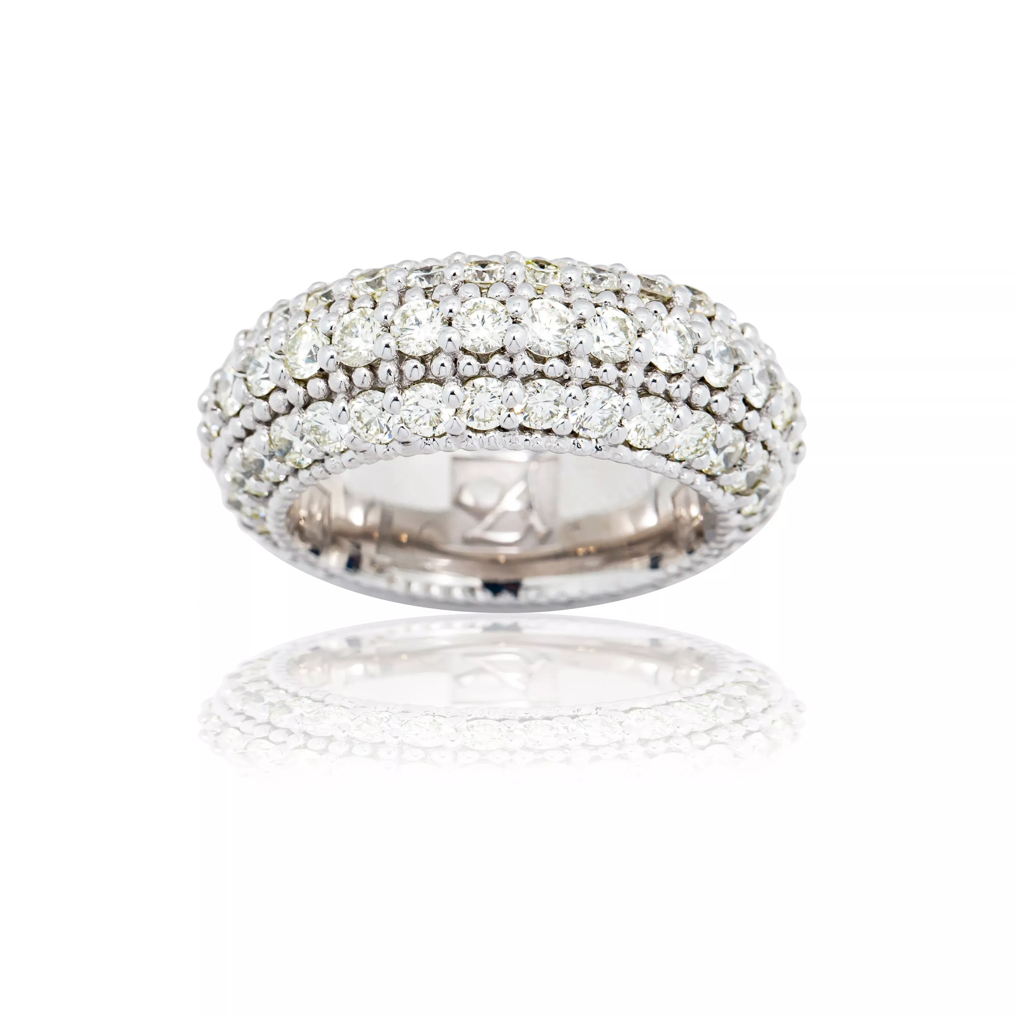 14k White Solid Gold Diamond Eternity Band 7.85 Ctw