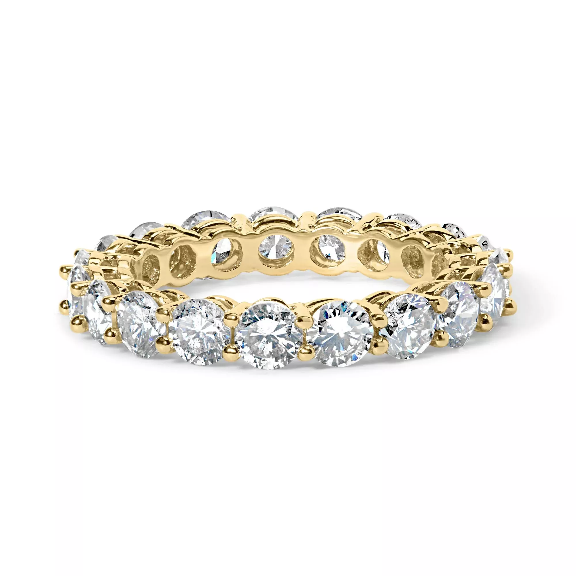 14K Yellow Gold 4.00 Cttw Natural Diamond Eternity Band Ring