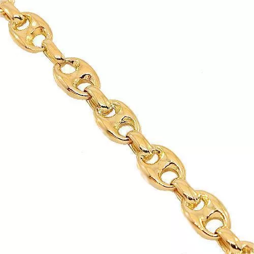 14K Yellow Gold Anchor Puff Chain 7 mm