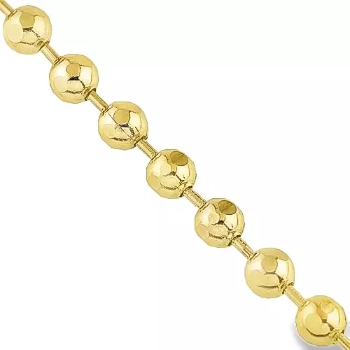14k Yellow Gold Ball Bead Chain 5 mm