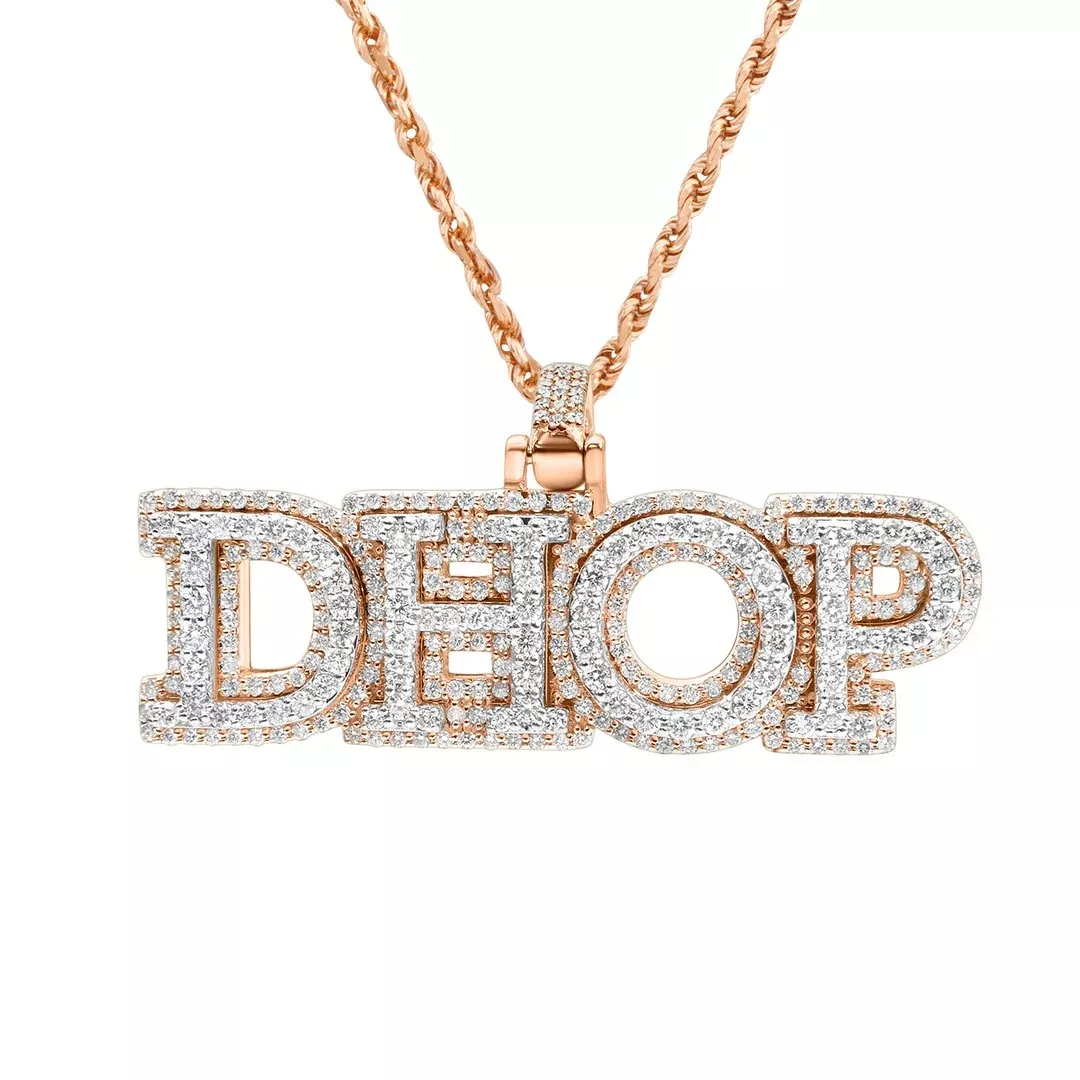 14k Yellow Gold Diamond DHOP Pendant 6 Ctw