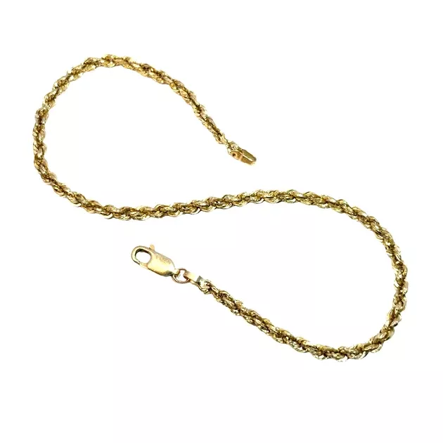 14K Yellow Gold Rope Design Bracelet