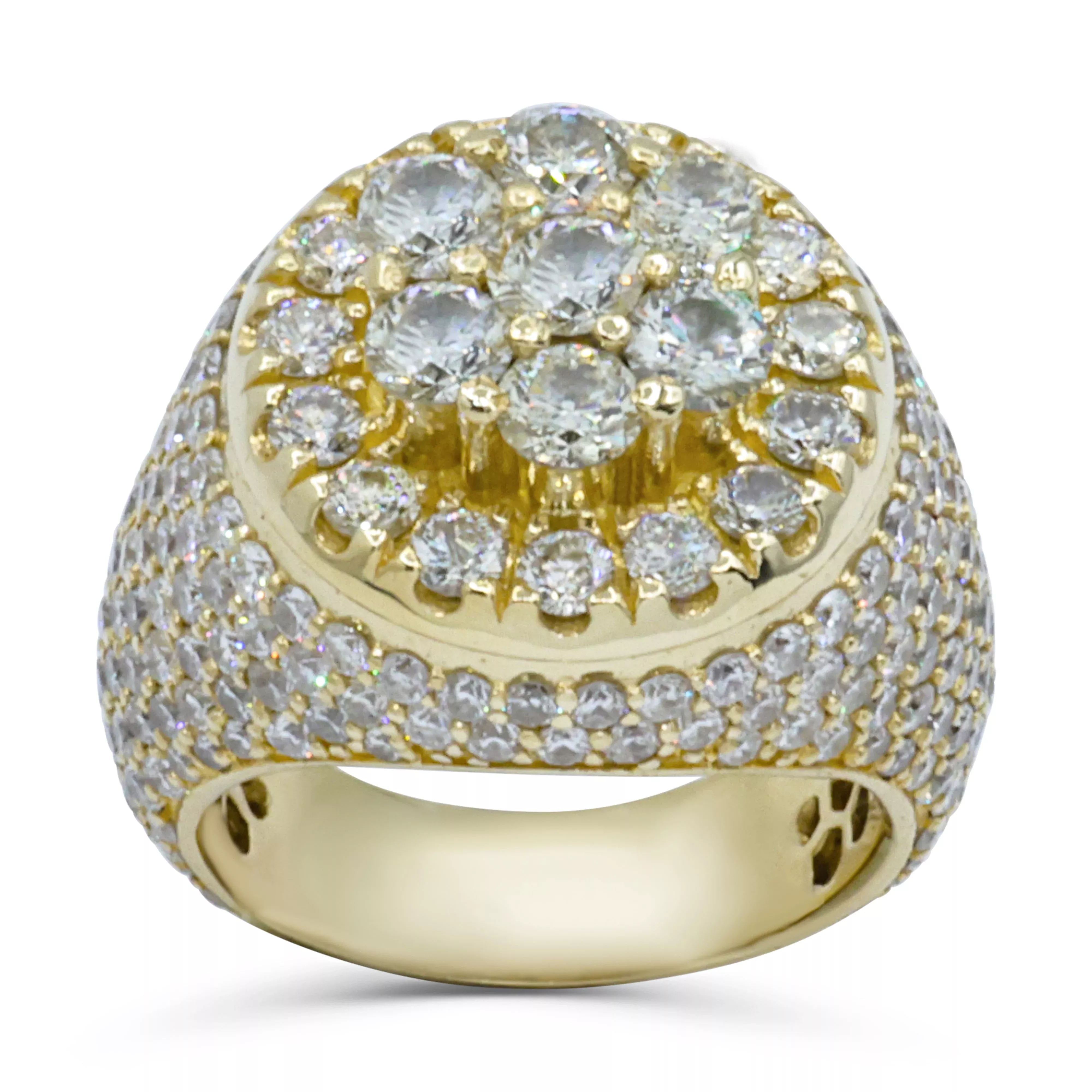 14kt Round Pinky Ring Yellow Gold 6.5 CtW