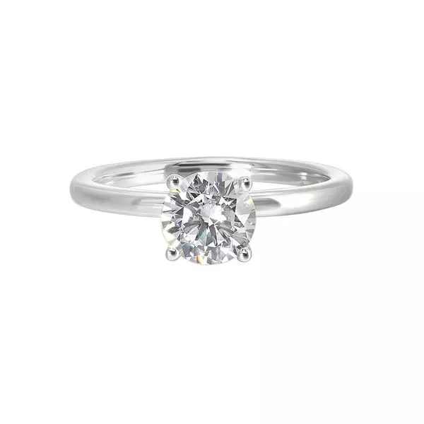 14Kt White Semi Mount 1/12Ctw For 3/4Ct Round Center