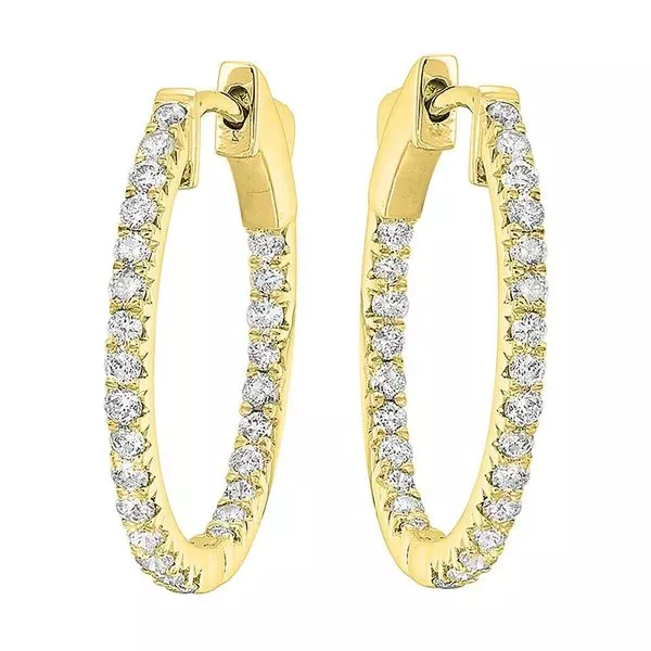 14Kt Yellow Gold Diamond 3Ctw Earring
