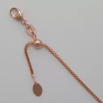 16-Inch 14K Rose Gold Franco 1.1mm, Adjustable Chain