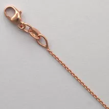 16-Inch 14K Rose Gold Round Cable 0.8mm Chain