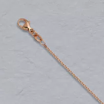 16-Inch 14K Rose Gold Round Cable 1.3mm Chain