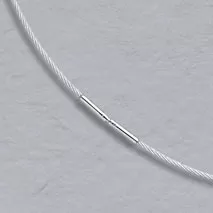 16-Inch 14K White Gold Cablewire 1.1mm, Bayonet Clasp