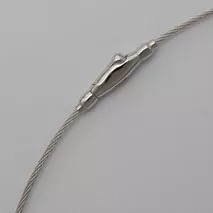 16-Inch 14K White Gold Cablewire 1.1mm Chain, Crocodile Clasp