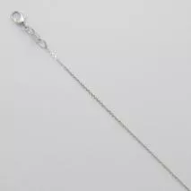16-Inch 14K White Gold Diamond Cut Cable Chain 0.8mm