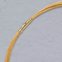 16-Inch 14K Yellow Gold 20 Wire Choker, Crocodile Clasp