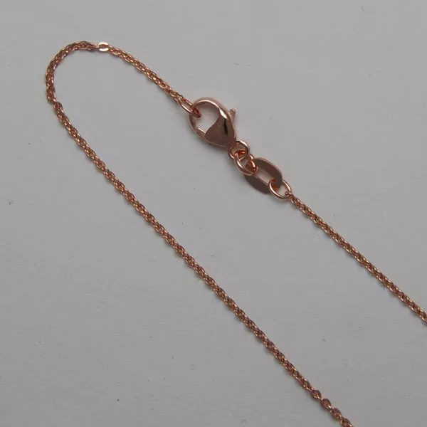 16-Inch 18K Rose Gold Mirror Trace 1.1mm Chain