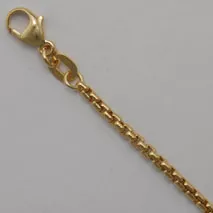 16-Inch 18K Yellow Gold Round Box 2.0mm Chain