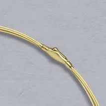 17-Inch 14K Yellow Gold 5 Wire Choker Chain, Crocodile Clasp