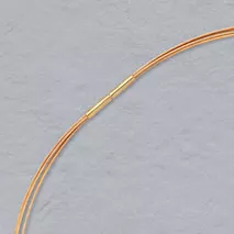 18-Inch 14K Rose Gold 5 Wire Choker Chain, Bayonet Clasp