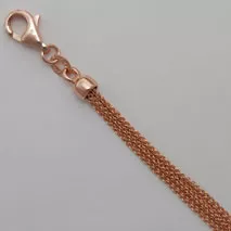 18-Inch 14K Rose Gold 6 Strand Cable Chain