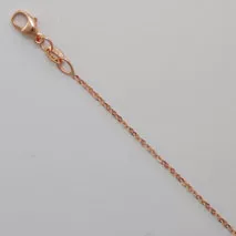 18-Inch 14K Rose Gold Flat Cable 1.0mm Chain